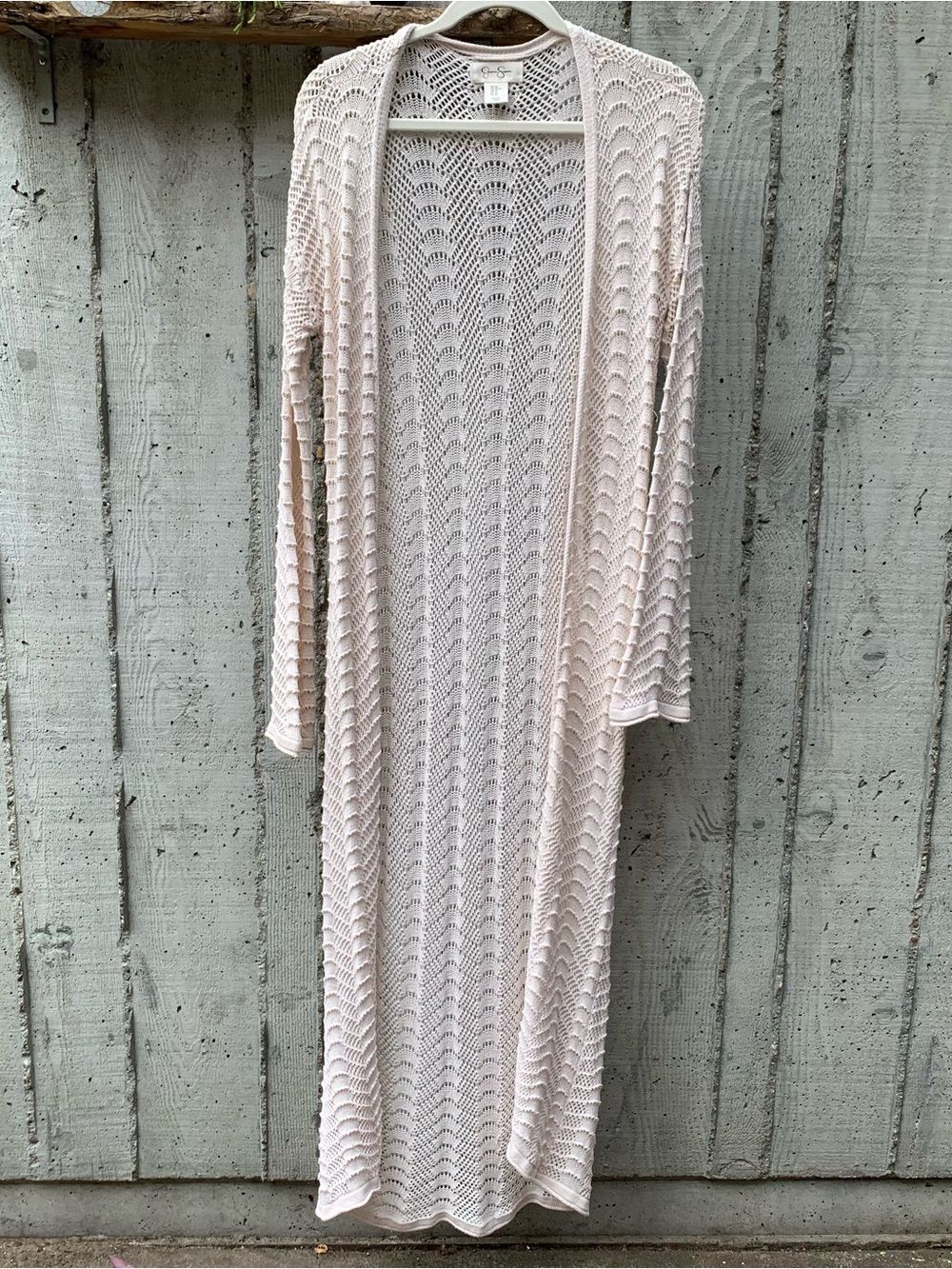 Long Line Crochet Duster Open Front Cardigan Coastal Cowgirl Festival Bohemian